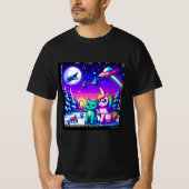 Cat & Unicorn UFO Selfie: Big Meeting #9 Tシャツ (正面)