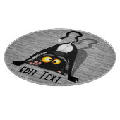 Cat Upside Down Funny Cartoon Character カッティングボード (角)