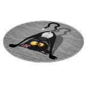 Cat Upside Down Funny Cartoon Character カッティングボード (角)