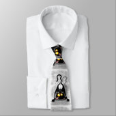 Cat Upside Down Funny Cartoon Character ネクタイ (タイ)