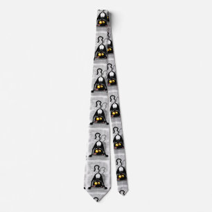 Cat Upside Down Funny Cartoon Character ネクタイ