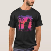 Cat Vaporwave Retrowave Aesthetic Synthwave 80s Pa Tシャツ (正面)