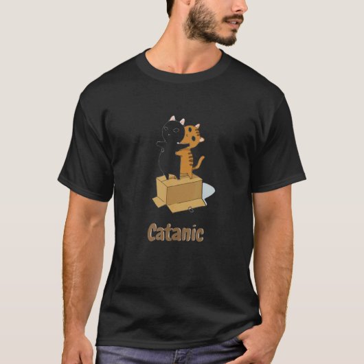Cat version of Titanic catanic Tシャツ (正面)