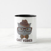 Cat Vibes – Cool Grey Cat マグカップ (中央)