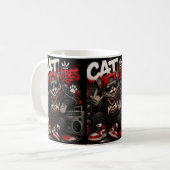 Cat Vibes – Urban Hip Hop Street Art コーヒーマグカップ (正面左)