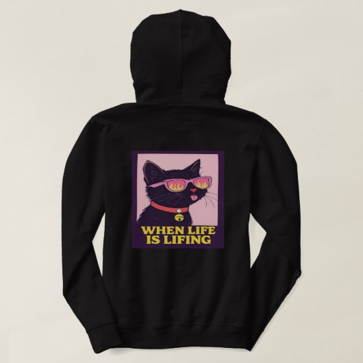 Cat Vibes Women Hoodie パーカ (デザイン裏面)