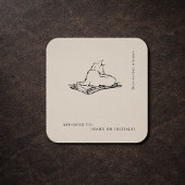 Cat Vintage Scientific Art | Dark Academia スクエアシール