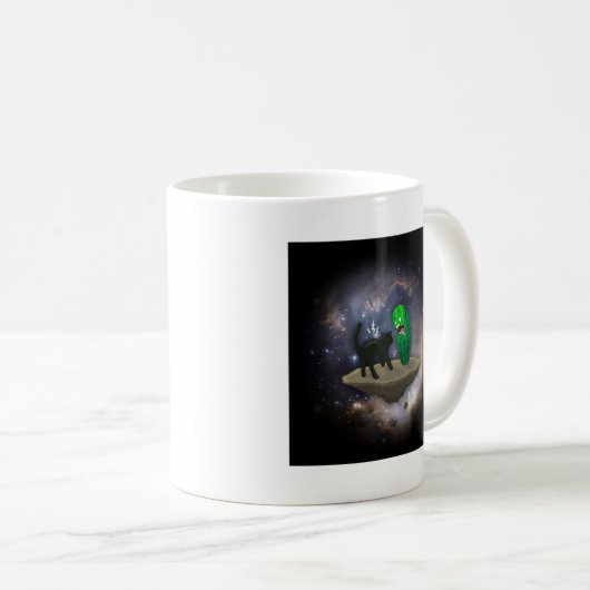 Cat vs Cucumber コーヒーマグカップ (正面右)