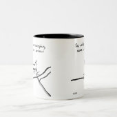 Cat Wake Up Call - Cat おもしろい Gift for猫好き ツートーンマグカップ (中央)