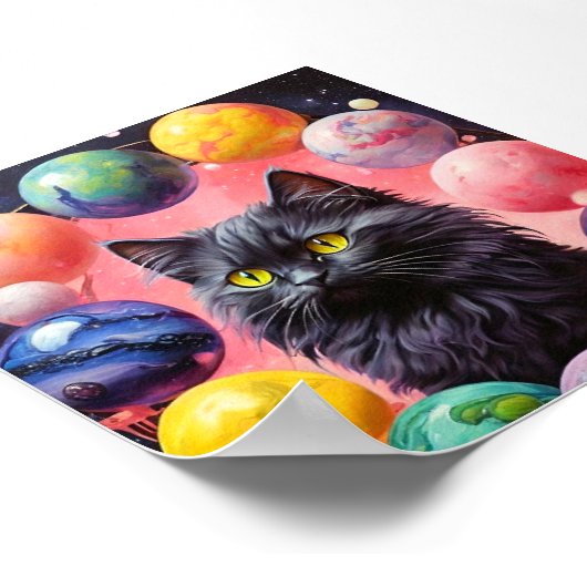 Cat Wall Art for Cat Lovers ポスター (角)