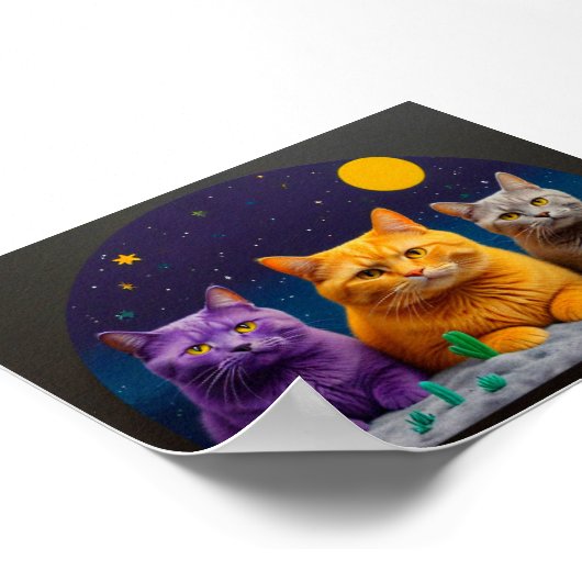 Cat Wall Art for Cat Lovers ポスター (角)