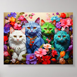 Cat Wall Art for Cat Lovers ポスター