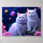 Cat Wall Art for Cat Lovers ポスター (正面)