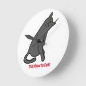 Cat Wall Clock ラウンド壁時計 (傾斜)