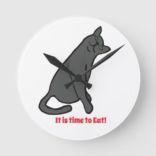 Cat Wall Clock ラウンド壁時計 (正面)