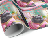 Cat watching TV ラッピングペーパー (ロールコーナー)