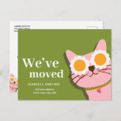 Cat We移動した新しいアドレスの発表 ポストカード (正面/裏面)