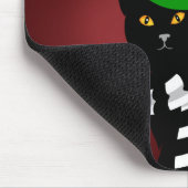 Cat wearing a Funny hat and Scarf マウスパッド (コーナー)