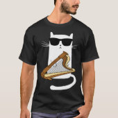 Cat Wearing Sunglasses Playing Harp Tシャツ (正面)