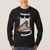 Cat Wearing Sunglasses Playing Harp Tシャツ (正面)