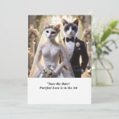 CAT WEDDING Save the Date招待状 招待状 (スタンド正面)