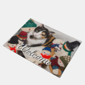 Cat Welcomeの形式はどこか ドアマット (アングル)