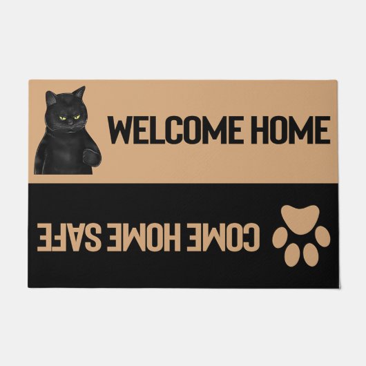 Cat Welcome Doormat、クールAnimals ドアマット (正面)