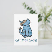 Cat Well Soon postcard Postcrossing get well soon ポストカード (スタンド正面)