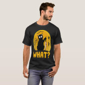 Cat What  Black Cat Murderous Cat With Knife Hallo Tシャツ (正面フル)