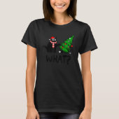Cat What Christmas Tree Merry Christmas Winter Tシャツ (正面)