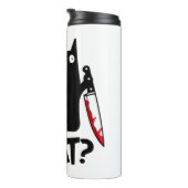 Cat What_ Funny Black Cat  タンブラー (回転右)