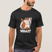 Cat What Murderous Cat With Knife   Tシャツ (正面)