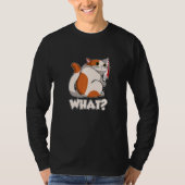 Cat What Murderous Cat With Knife   Tシャツ (正面)