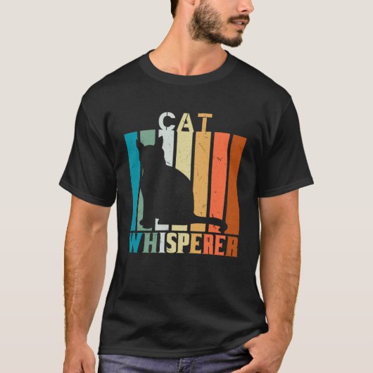 Cat Whisperer Cats Whisperer Retro Cat Owner Cats Tシャツ (正面)