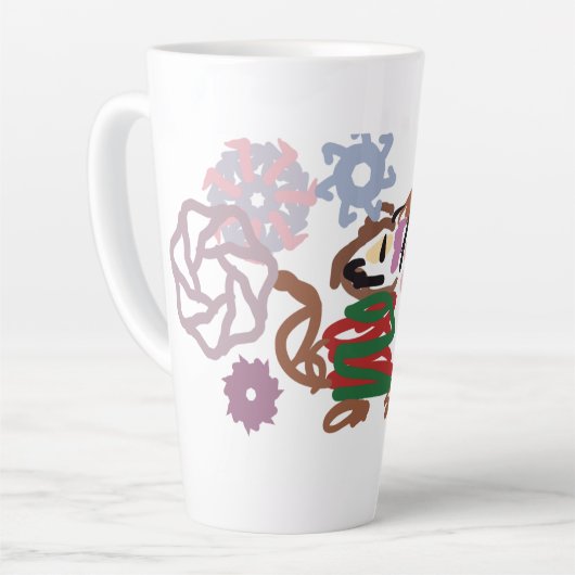 Cat winter  カフェラテマグ (左アングル)