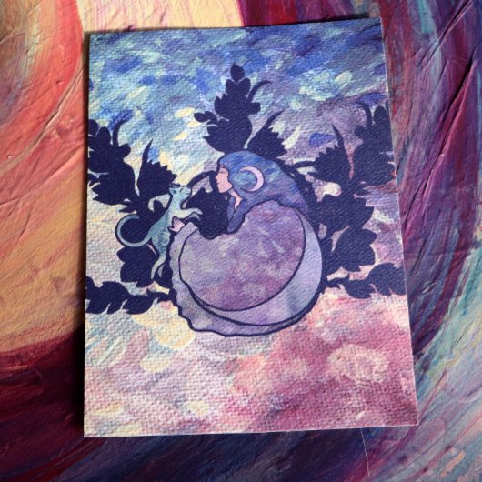 Cat Witch Moon Goddess Wiccan Cat Person  招待状