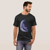 Cat Witch Moon Kitty Cats Purple Moonchild Tシャツ (正面フル)