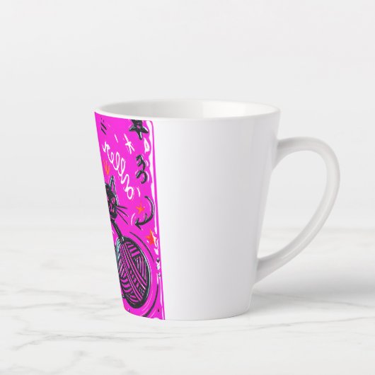 cat with a Ball カフェラテマグ (右)