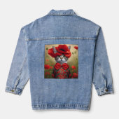 Cat with a dress made of a poppy デニムジャケット (裏面)