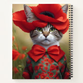 Cat with a dress made of a poppy ノートブック (裏面)