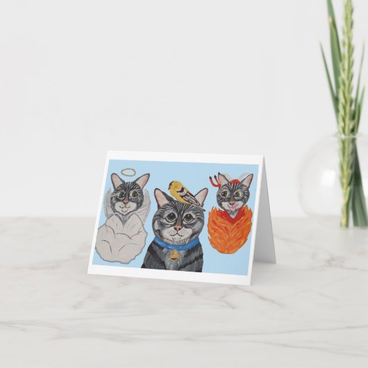 Cat with angel and devil 案内状 (正面)