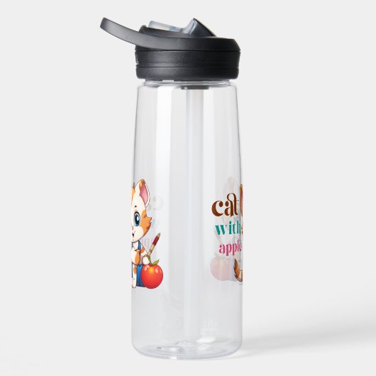 Cat With Apple-85242 ウォーターボトル (右面)
