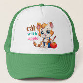 Cat With Apple-85242 キャップ (正面)
