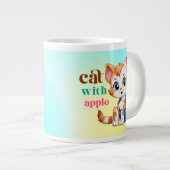Cat With Apple-85242 ジャンボコーヒーマグカップ (正面右)