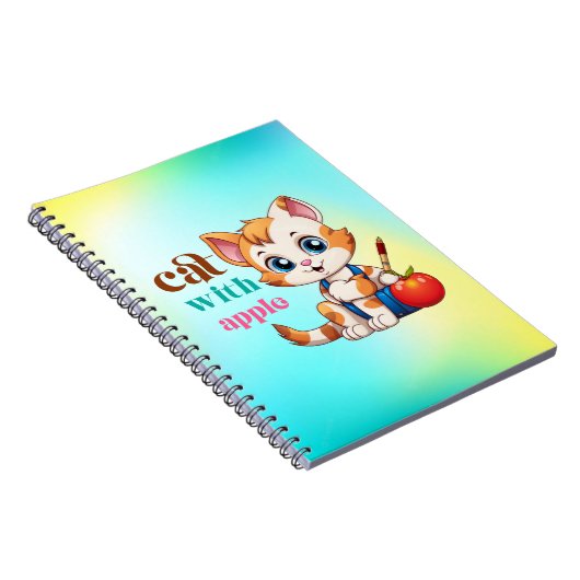 Cat With Apple-85242 ノートブック (右側)