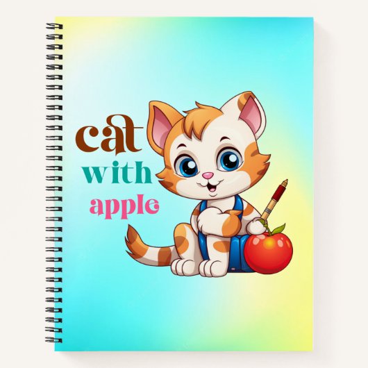 Cat With Apple-85242 ノートブック (正面)
