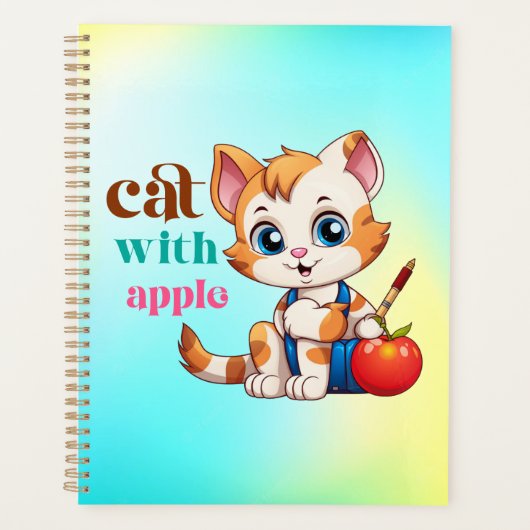 Cat With Apple-85242 プランナー手帳 (正面)