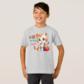 Cat With Apple-85242 Tシャツ (正面フル)