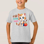 Cat With Apple-85242 Tシャツ (正面)