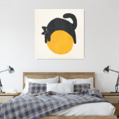 Cat with ball Canvas キャンバスプリント (インサイチュ (寝室))